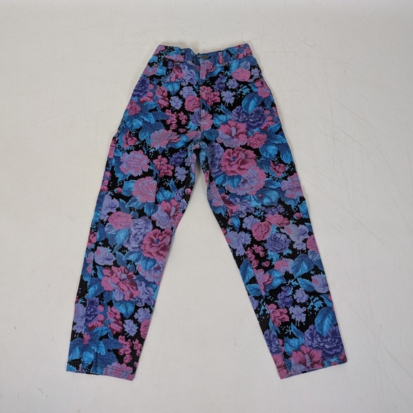 90’s Floral Jeans High Waisted Rise Straight Leg Teen Youth - Picture 6 of 6